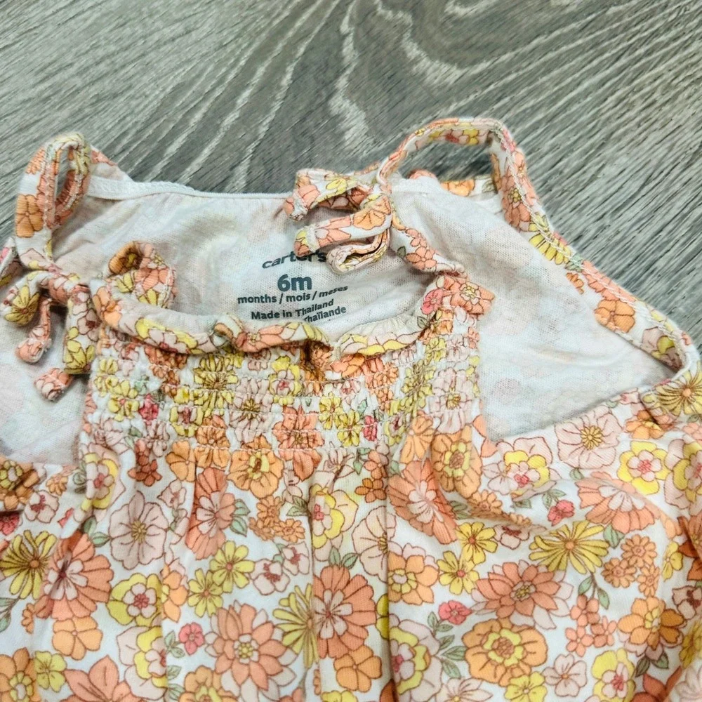 Carters Bundles Baby Girl Clothes Bundle 6-12M Floral Leopard Romper 8pc Lot